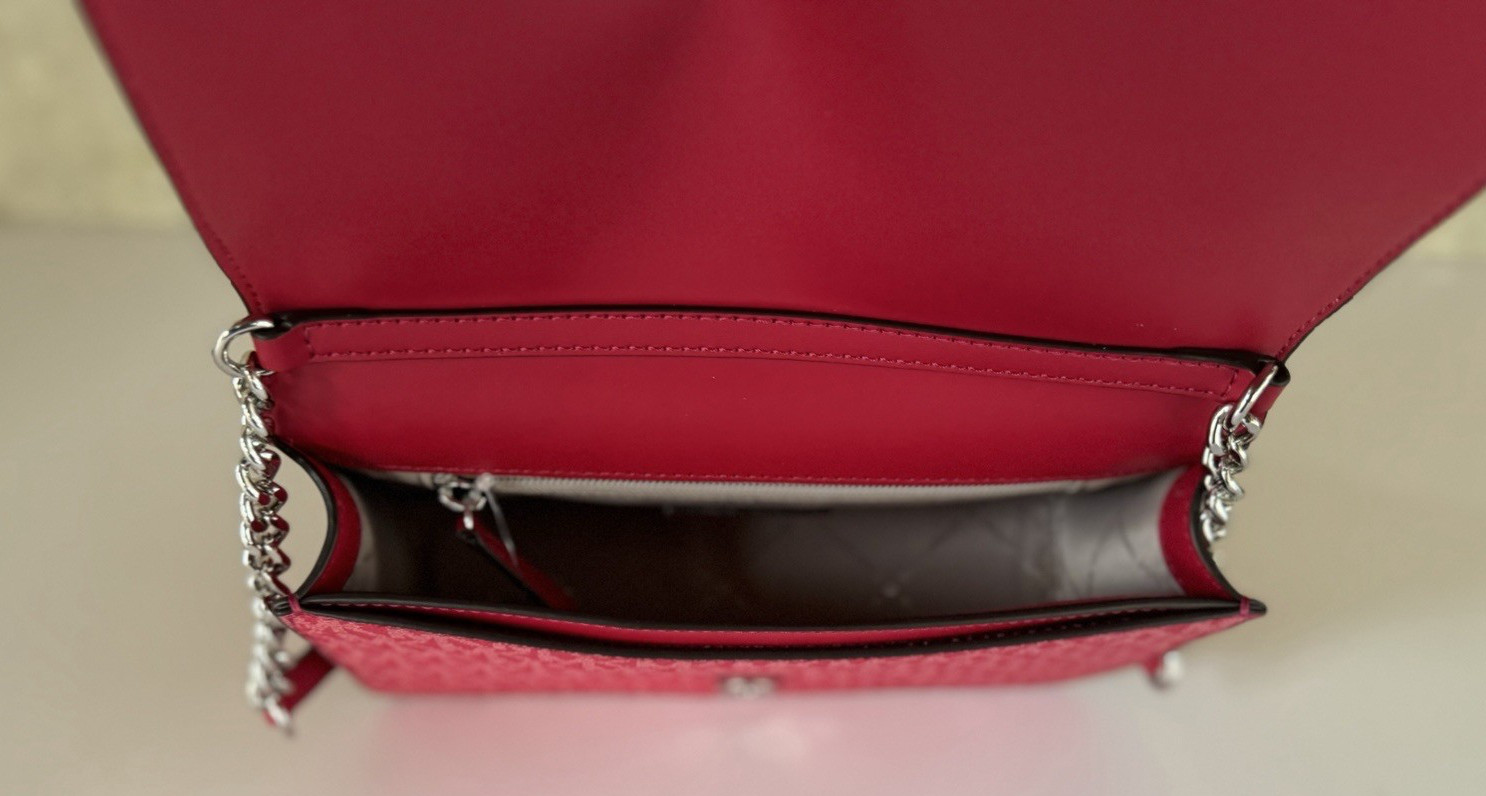 Michael Kors Jet Set Travel Medium Flap Shoulder Crossbody Bag MK Dark Raspberry