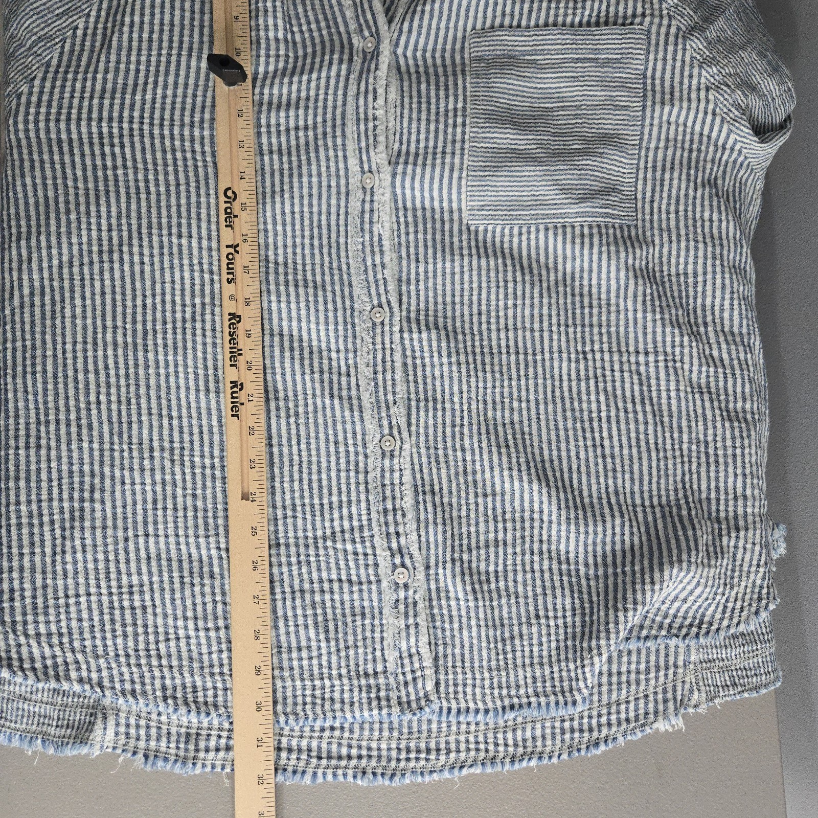 Aerie Women’s 100% Cotton Button Up Blouse Striped XL