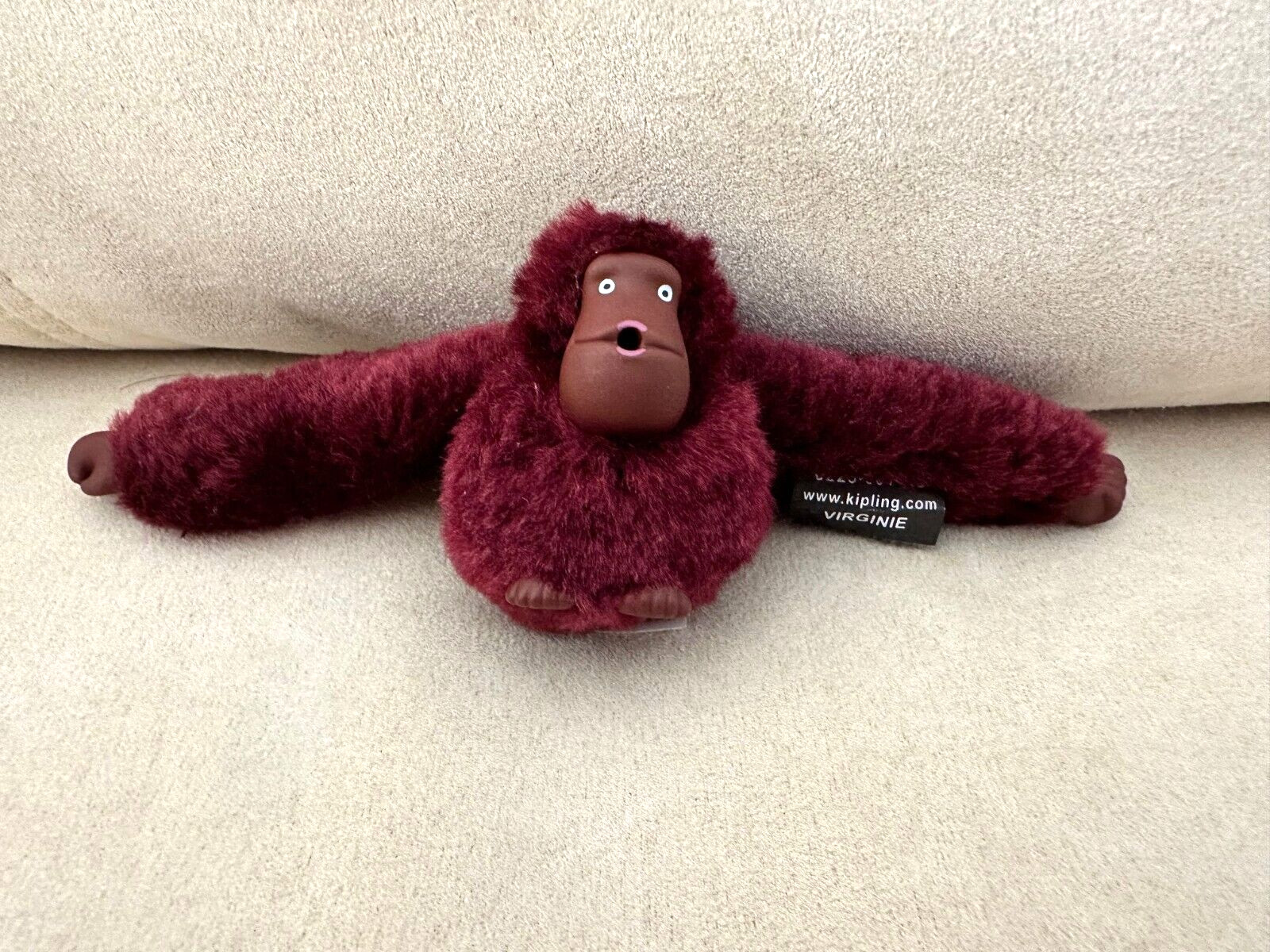 NWT KIPLING MONKEY KEYCHAIN KEY RING CHARM BLACK RED GRAY BLUE GREEN SUCK THUMB