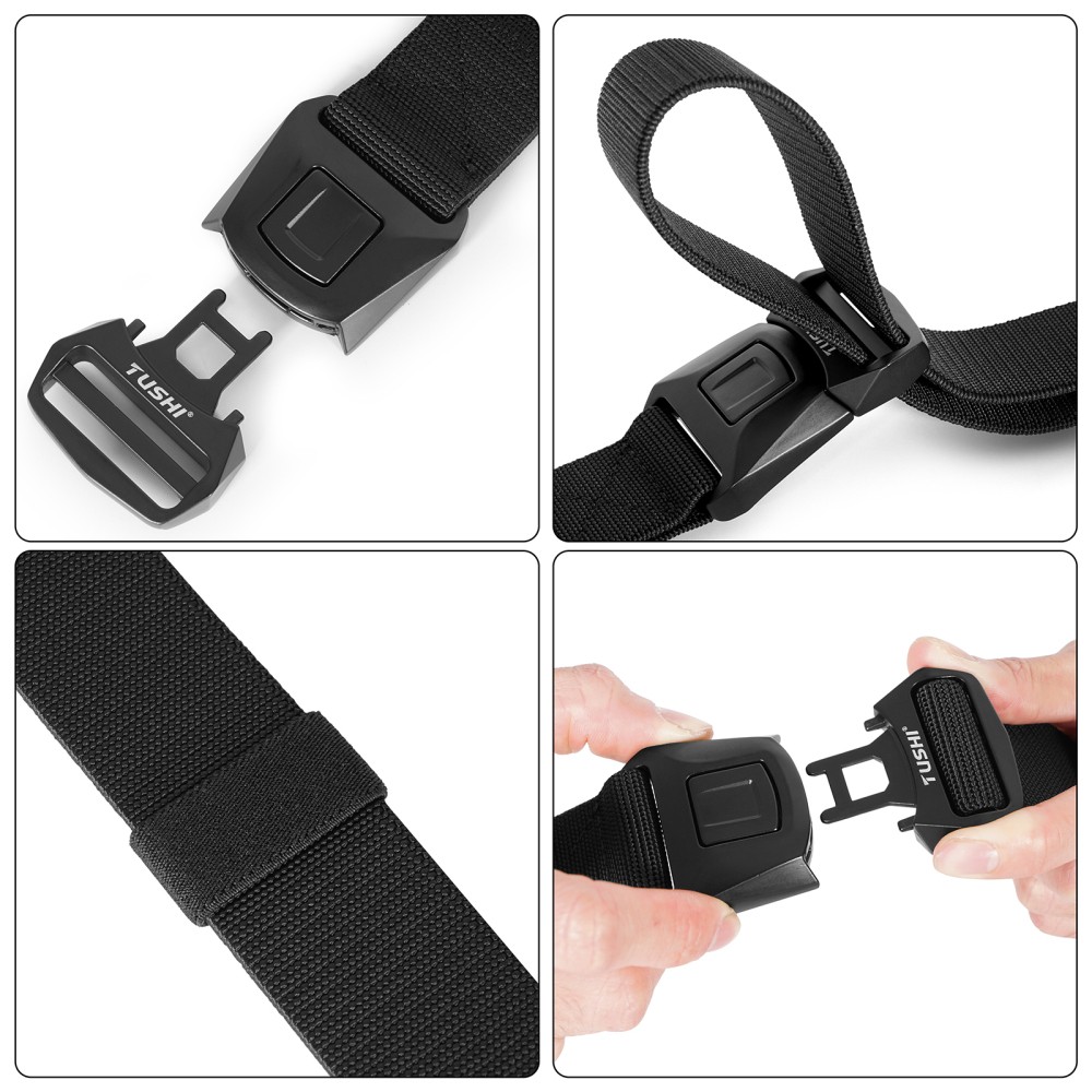 Lightweight Rigid Nylon Belt: Instant-Release Alloy Buckle, Breathable Comfort
