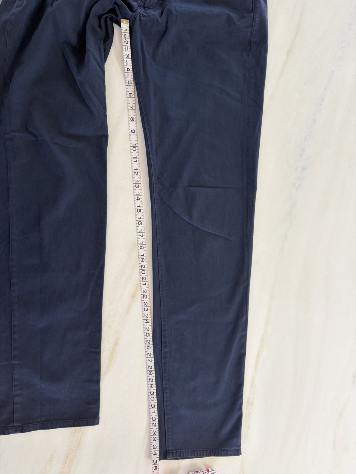 Bonobos Italian Brushed 5-Pocket Pants 34×36 Slim Fit Dark Navy Blue Mint