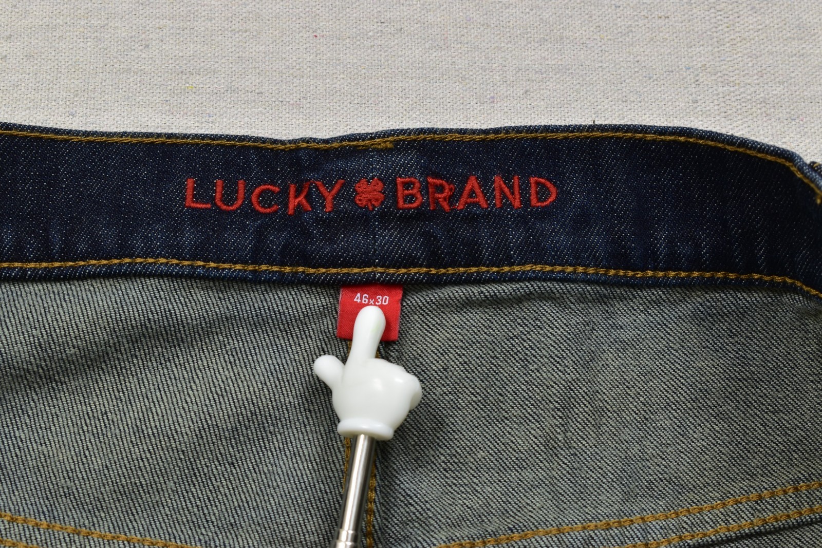 Lucky Brand Men’s Athletic Straight Barite Blue Denim Jeans Stretch 46×30 NEW