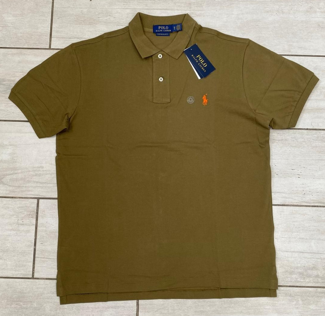 NWT Polo Ralph Lauren Men’s Custom Slim Fit Mesh Polo Shirt -Olive,White S-2XL