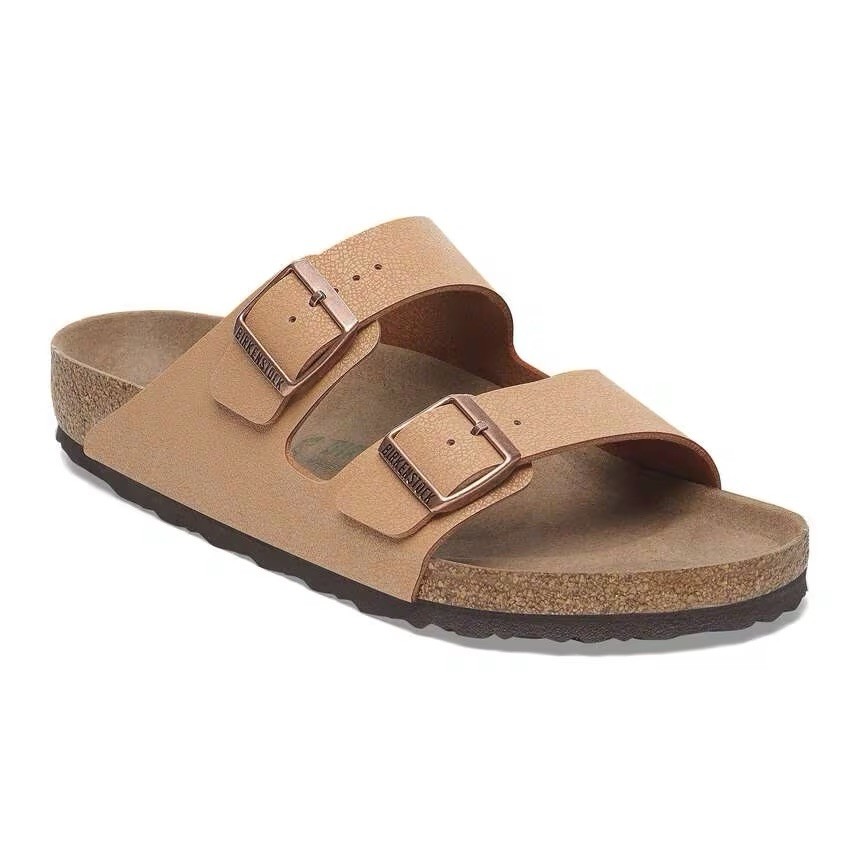 Birkenstock Arizona Vegan Birko-flor® Nubuck Women Sandals Pecan Narrow 37N EU