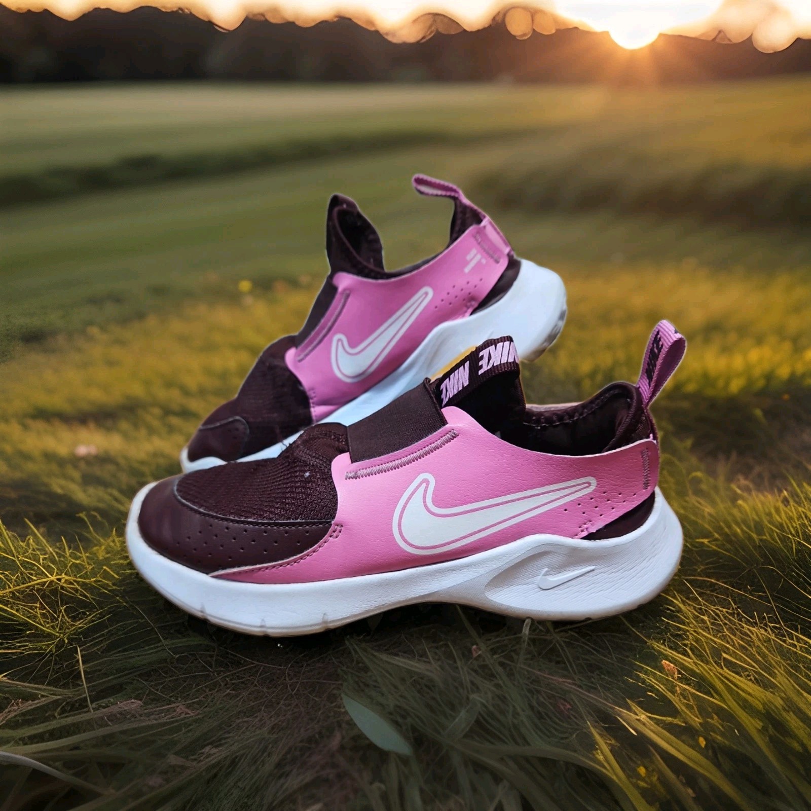 Nike Flex Runner 3 Kids Running Shoes Girls Size 2.5Y Walking Play School