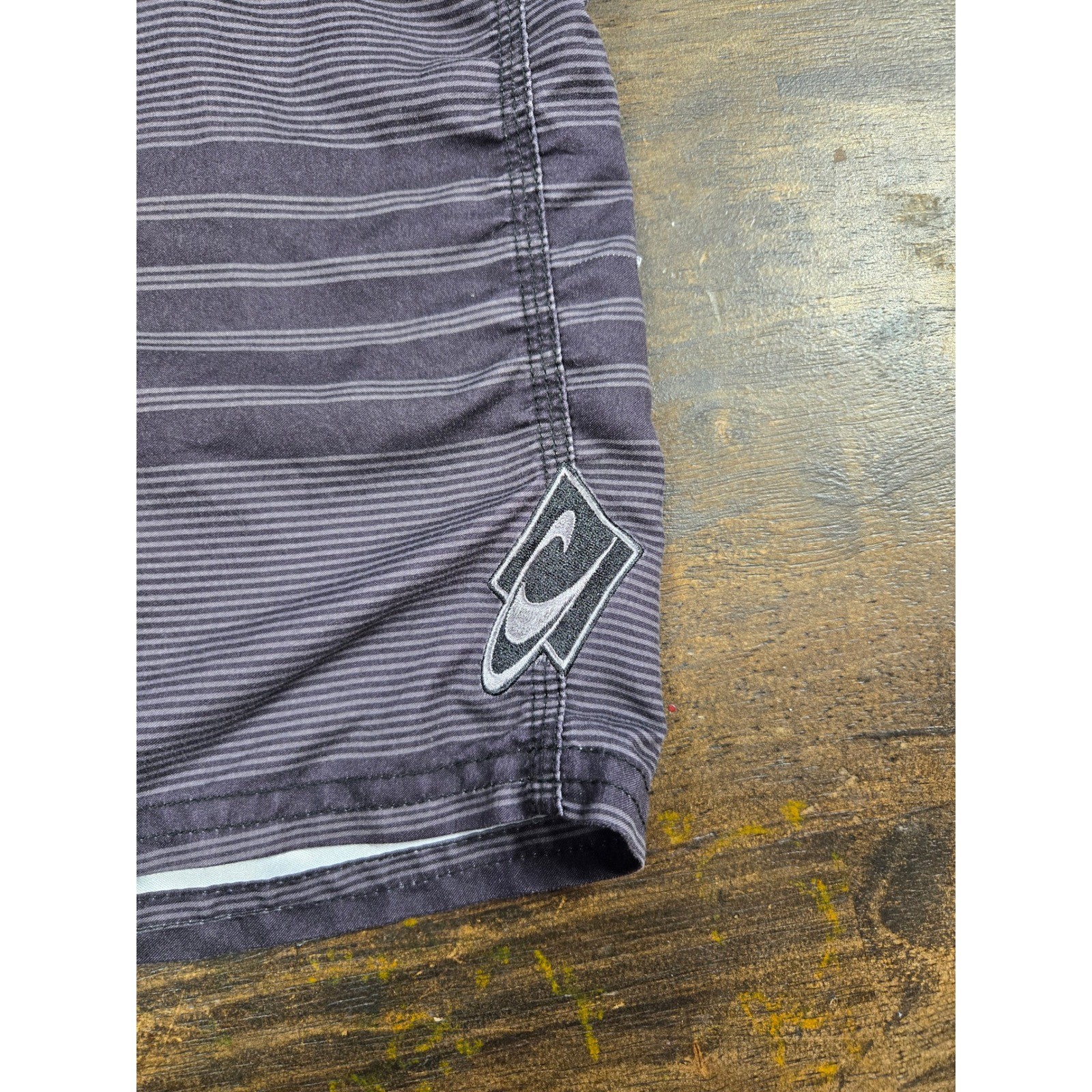 ONeill Mens Striped Board Shorts Red Charcoal Grey Cargo Pocket Size 29