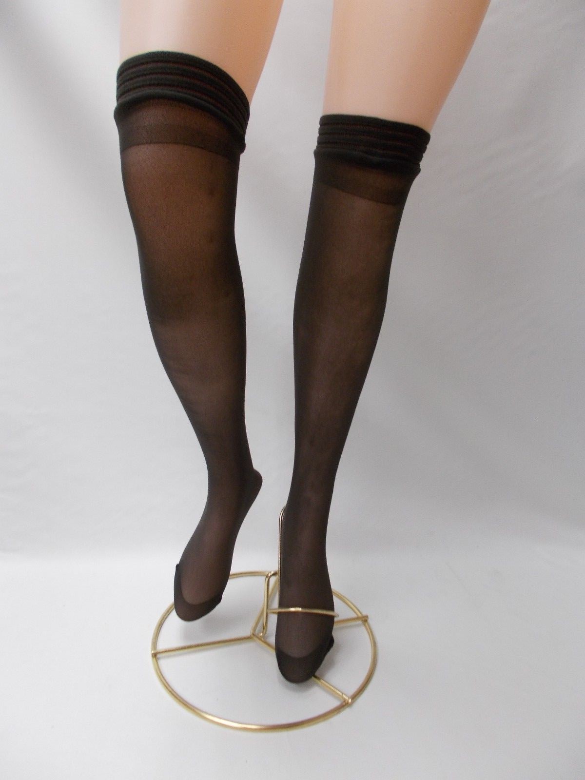 6 pr National Run-Resist Sheer Over The Knee Stay Ups – One Size – 6 colors