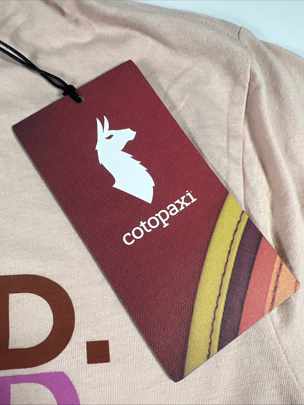 Cotopaxi Pink DO GOOD Shirt Womens Size L Short Sleeve Organic Cotton NWT