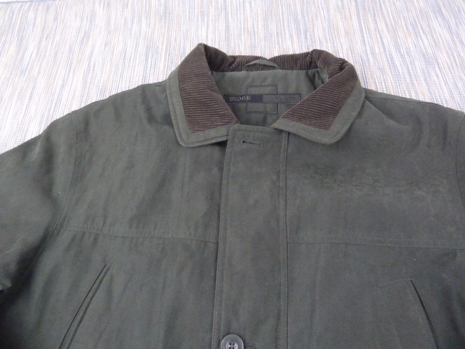 Brooks Taverner Jacket Mens 44R Green Country Coat Cotton Blend Outdoor Casual