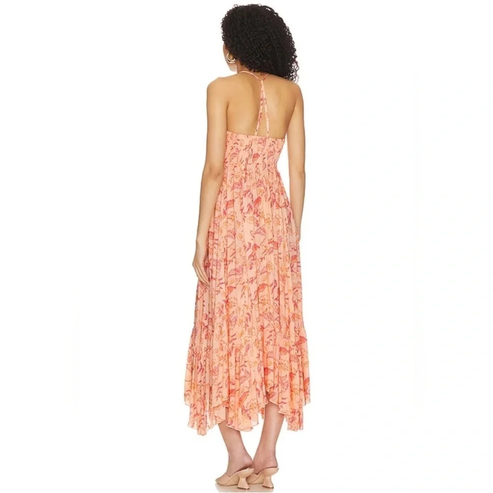 NEW| Intimately free people Heat Wave Floral Printed Maxi Dress Coral Sz S