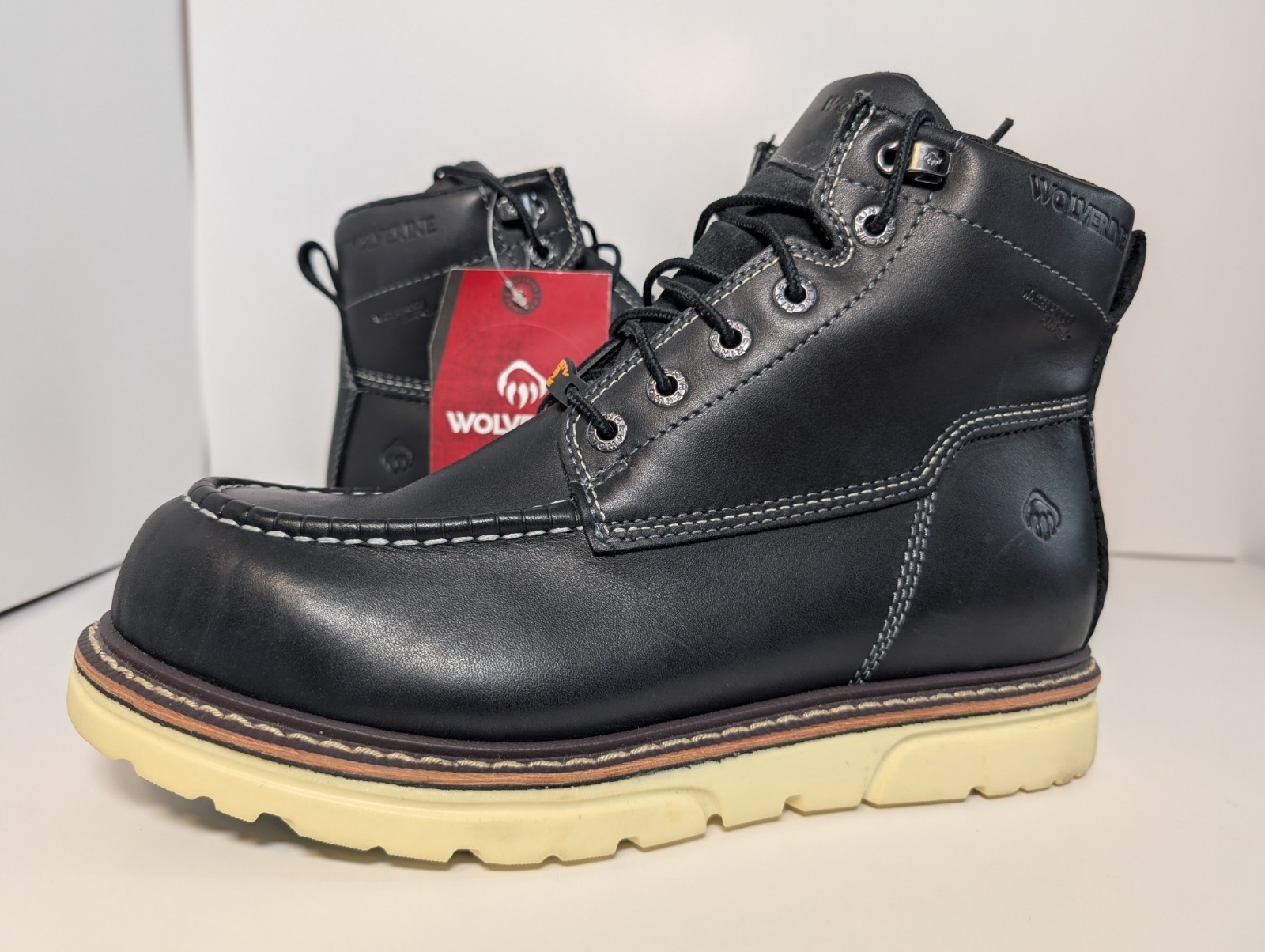 NEW Wolverine Men’s I-90 DuraShocks sz 10.5M Moc-Toe 6″ Industrial Safety Boot