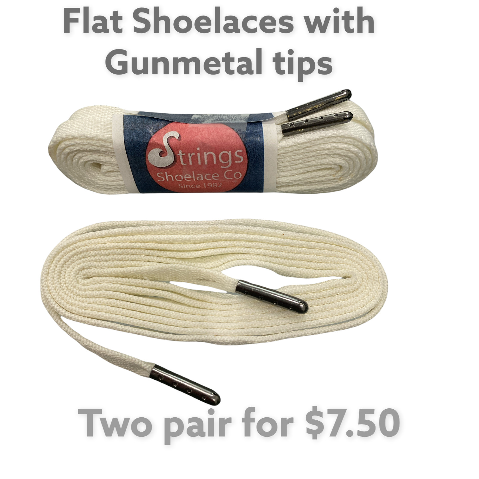 Strings 36″ 45″ 54″ 63″ inch`s Shoelaces Metal Tips 2 pair $7.50 Free Shipping