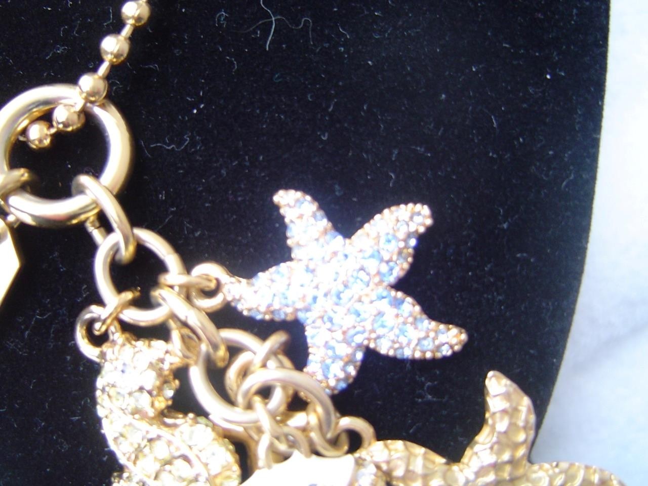 AUTHENTIC COACH GOLD TONE PIERRE LE TAN NAUTICAL CHARMS 28″ NECKLACE EUC
