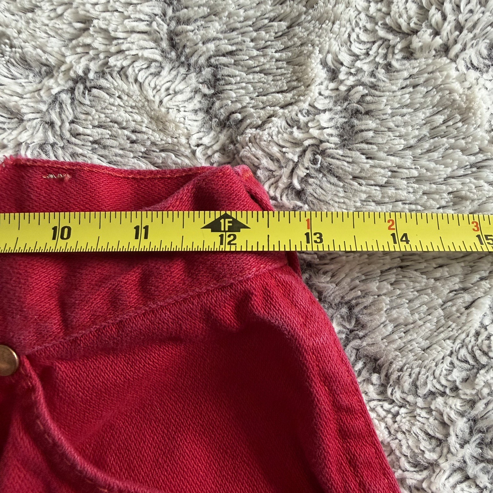 Vintage 80’s Wrangler Slim Straight Leg Red Jeans Women 7×34 Made in USA 14MWZMR