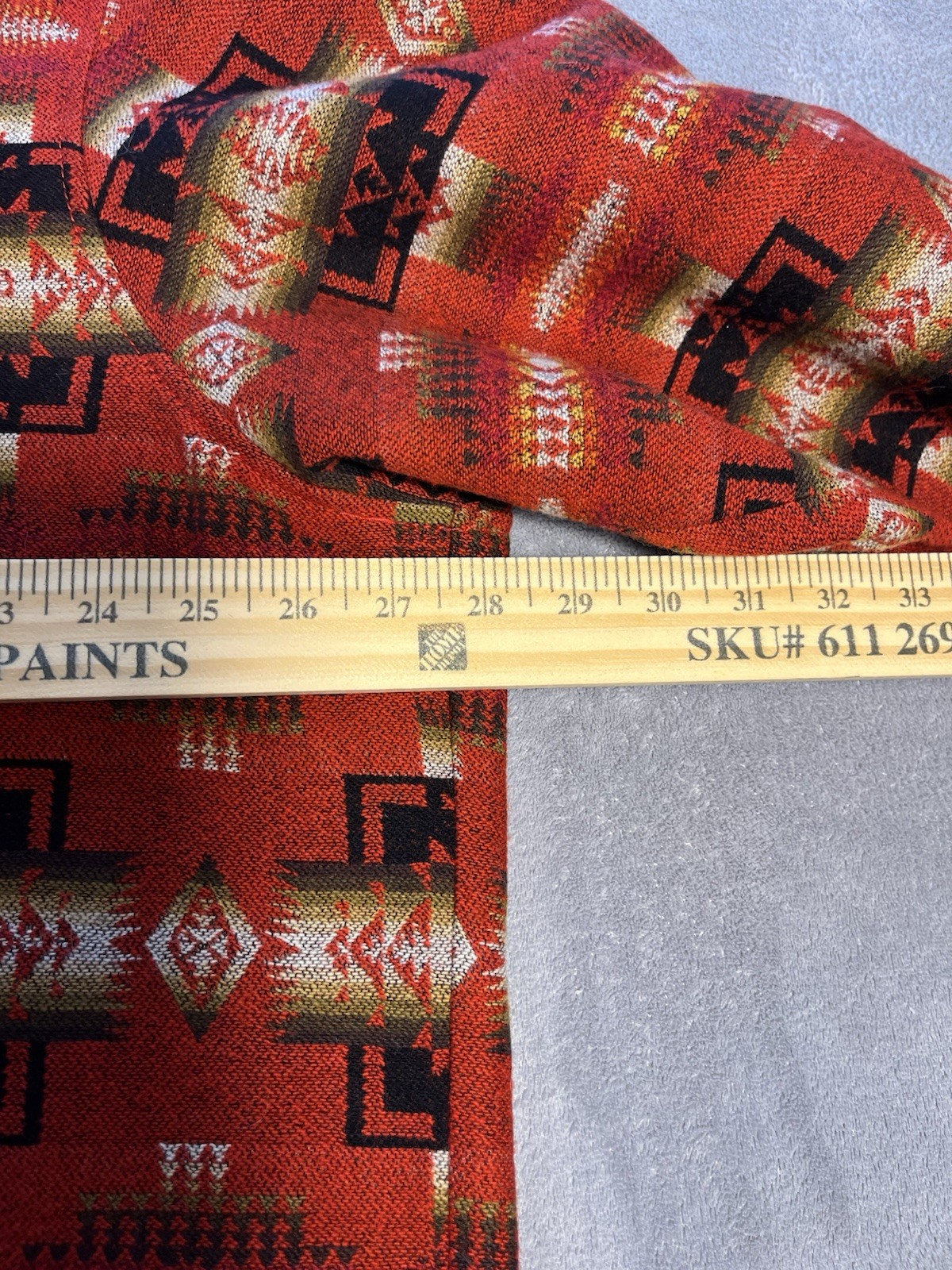 Pendleton Chief Joseph XXXL Wool Blend Button-Up Red Geometric Pockets
