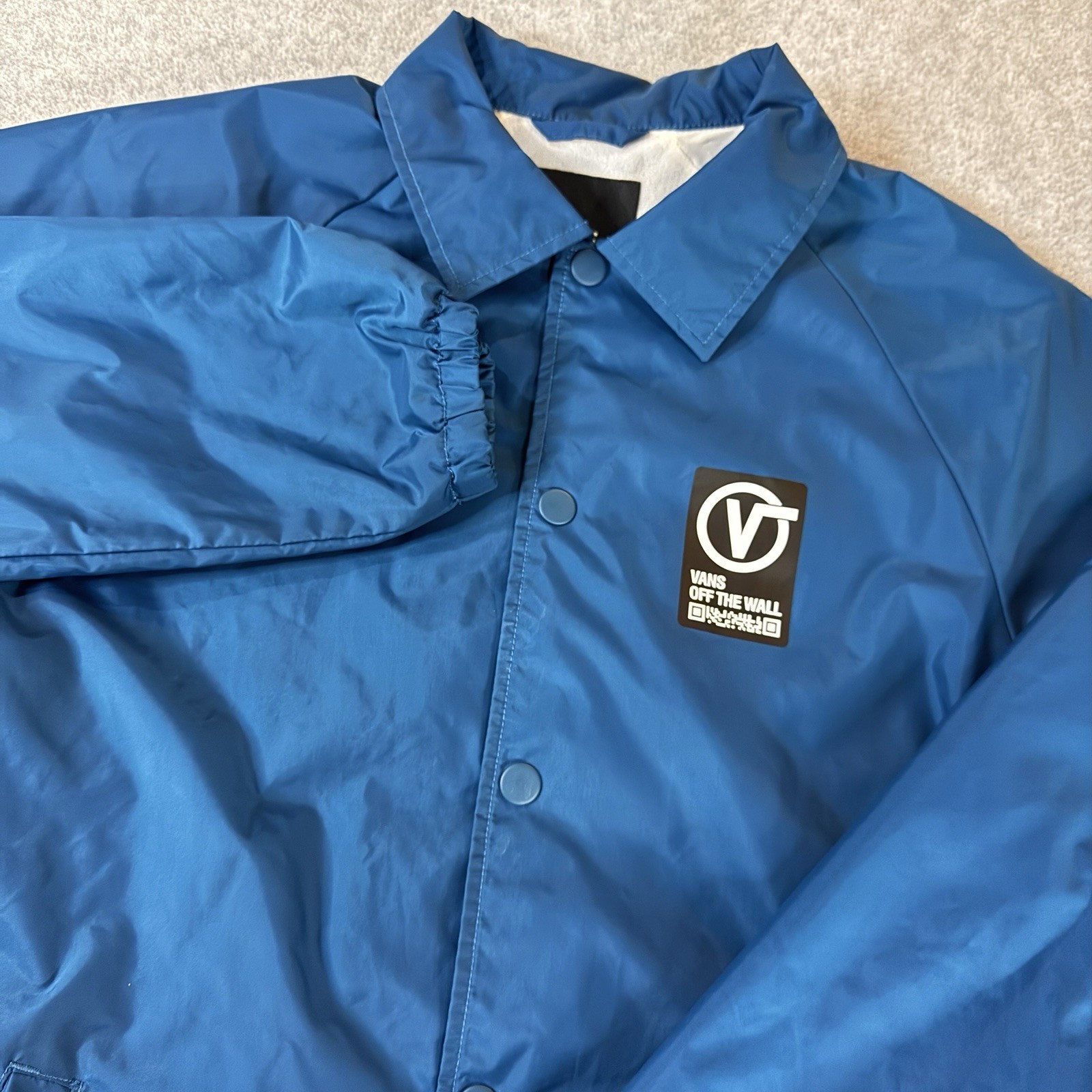 Vans Torrey Windbreaker Jacket Snap Button Skating Double Sided Military Spec S