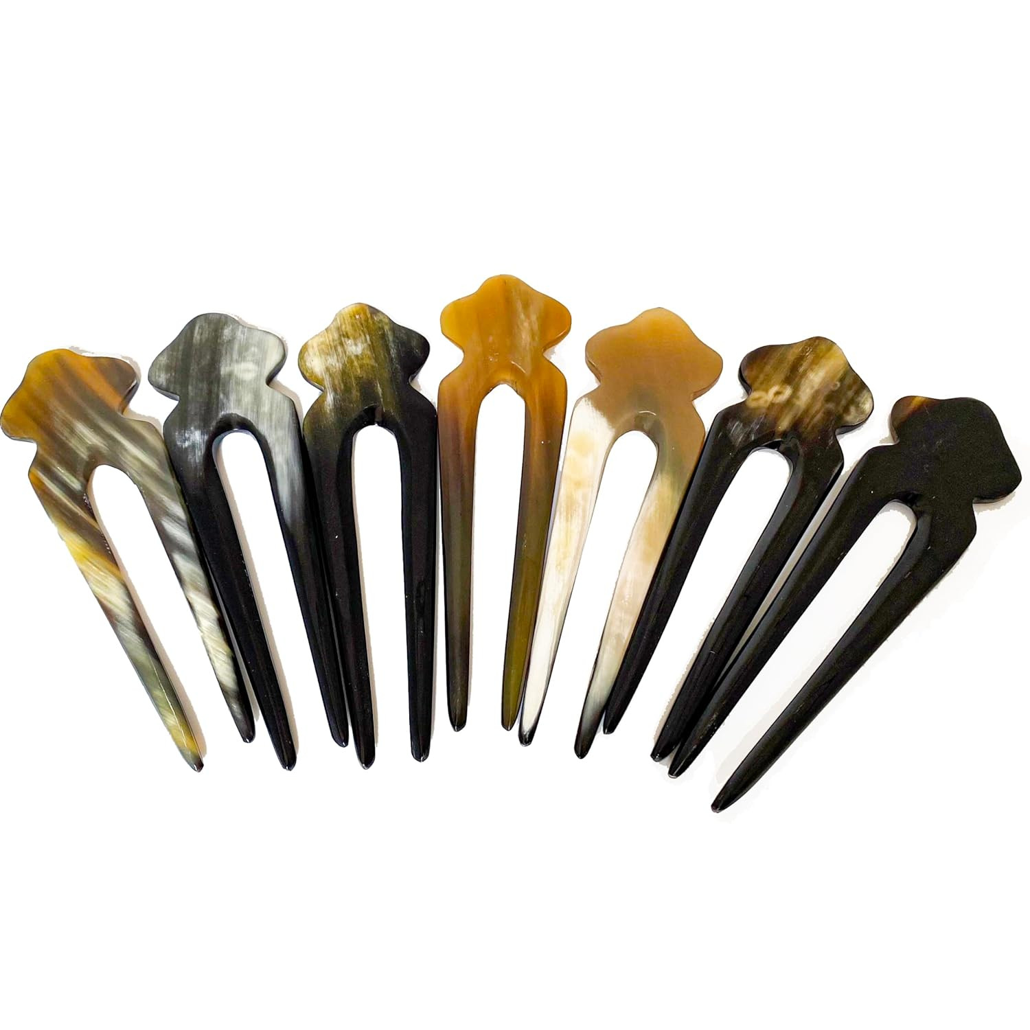 Hair Sticks for Long Hair, Natural Buffalo Horn Hair Smoothing Stick, Hair Stick