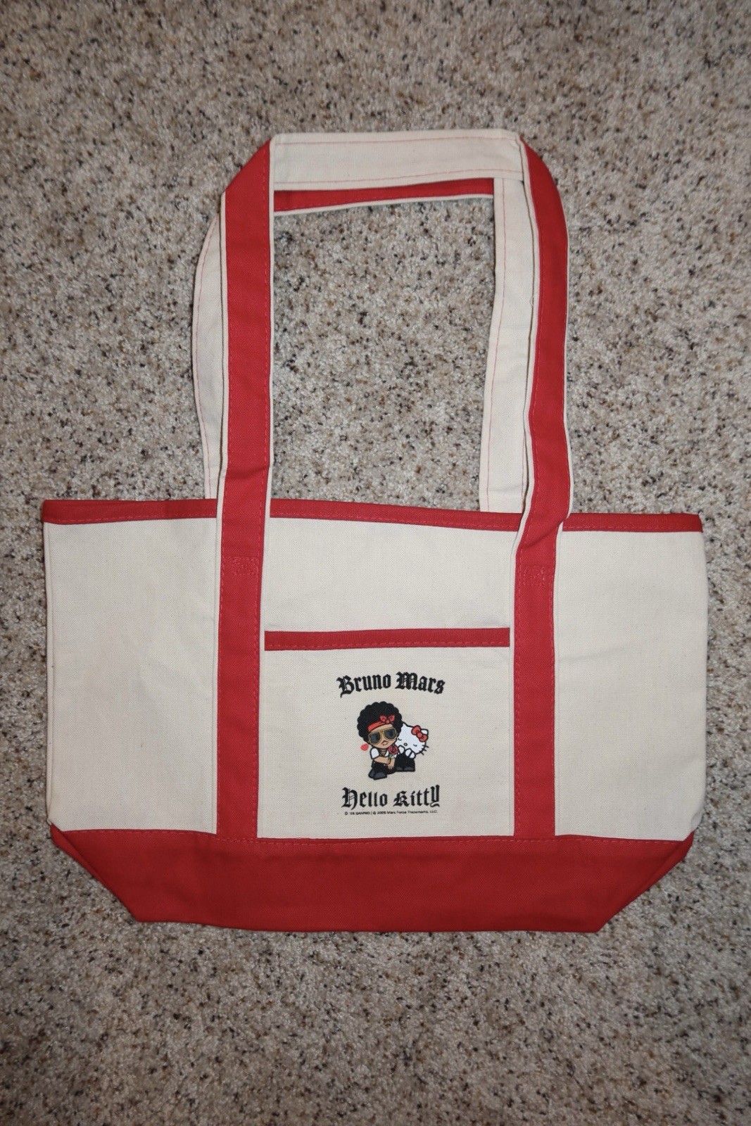 💖 Authentic Hello Kitty x Bruno Mars Tote Bag Romantic Tour Sanrio Pop Up Merch