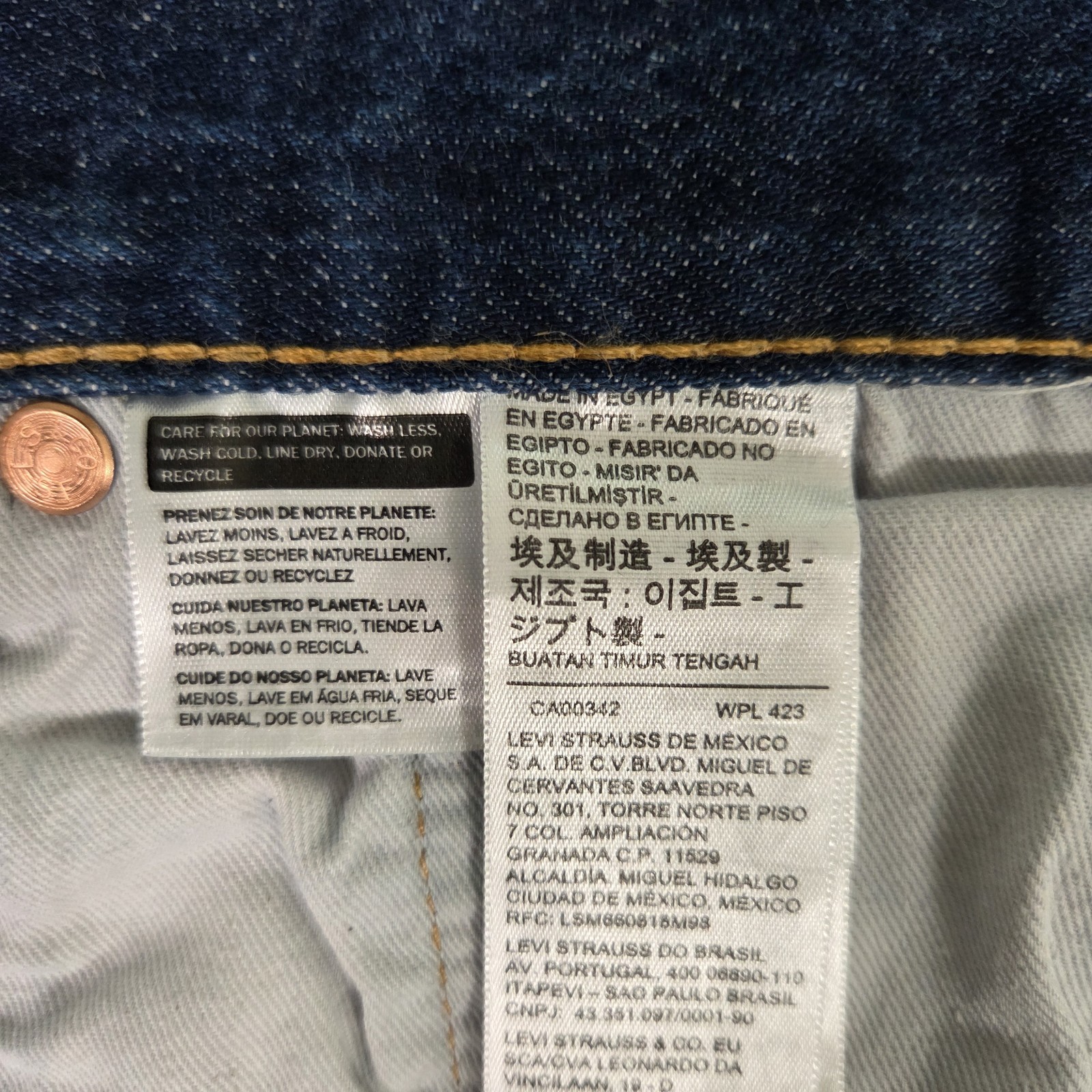 Levi’s Premium 501 ’93 Straight Leg Jeans Mens 40×26 Blue Medium Wash Button Fly