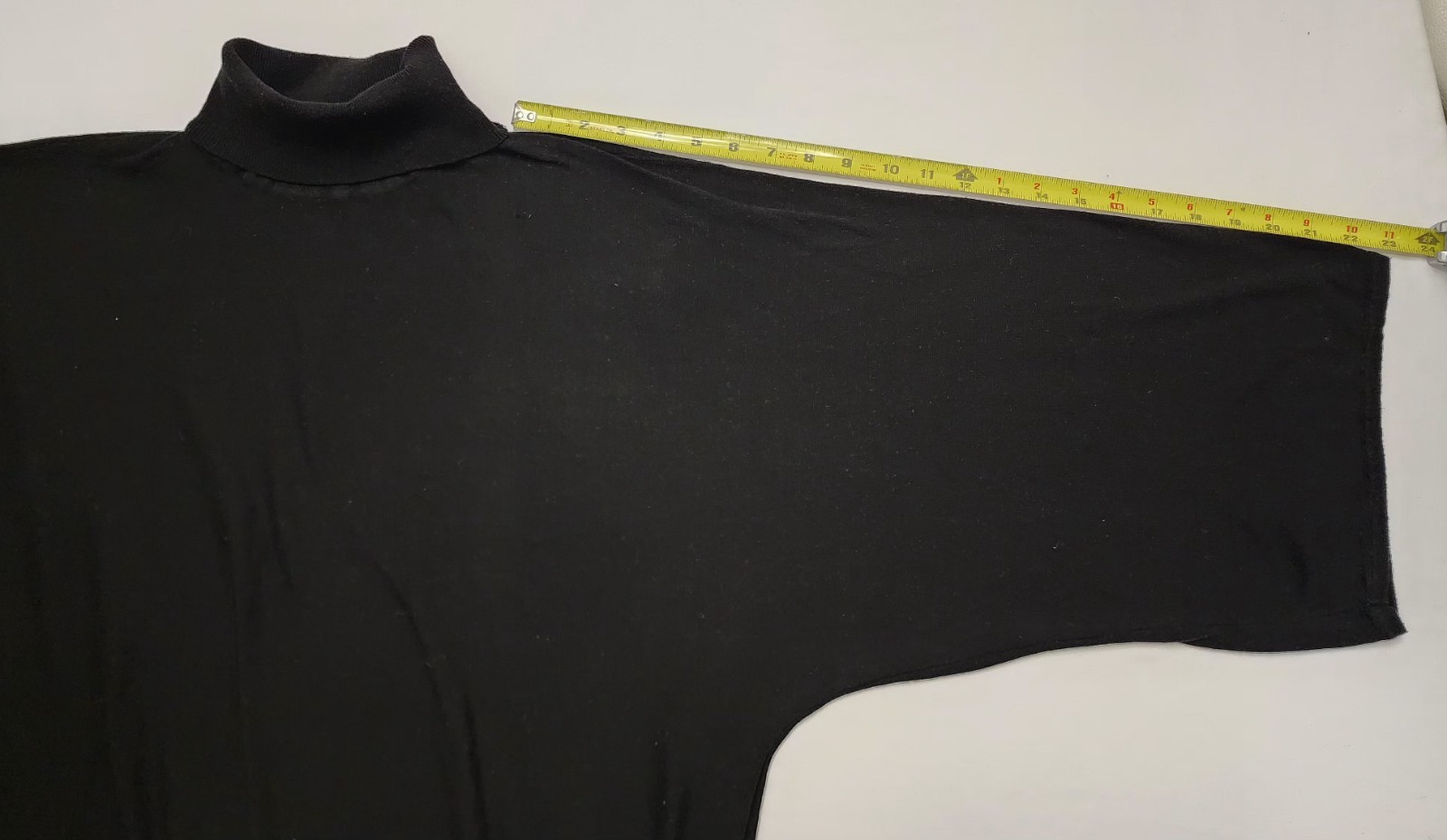 Cable & Gauge 2XL black lightweight turtleneck Top oversize dolman batwing Sleev