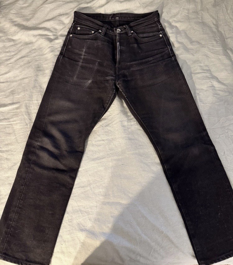 Iron Heart Black 888S 21oz Button Fly Vintage Selvedge Denim Jeans Size 30