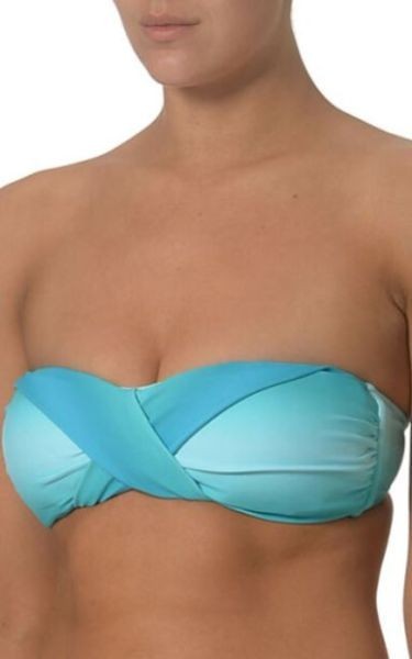 Seafolly Bikini Top Womens Ombre Seychelles Bandeau Size 14 New Tags RRP $89.95