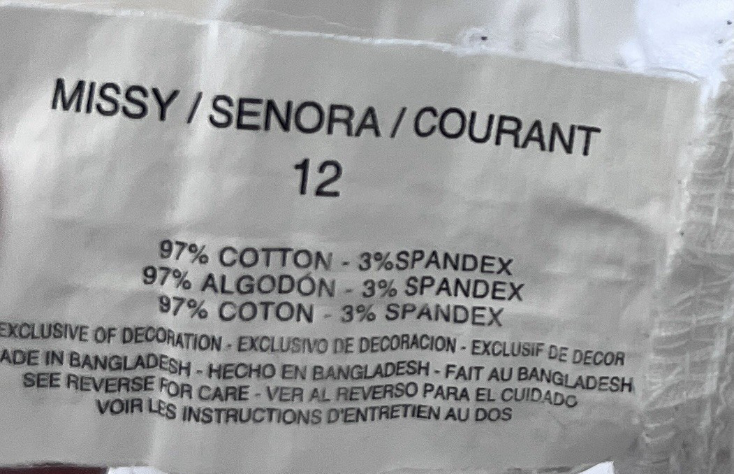 Gloria Vanderbilt Pants Womens 12 White Lana Skimmer Cargo Capri Crop Drawstring