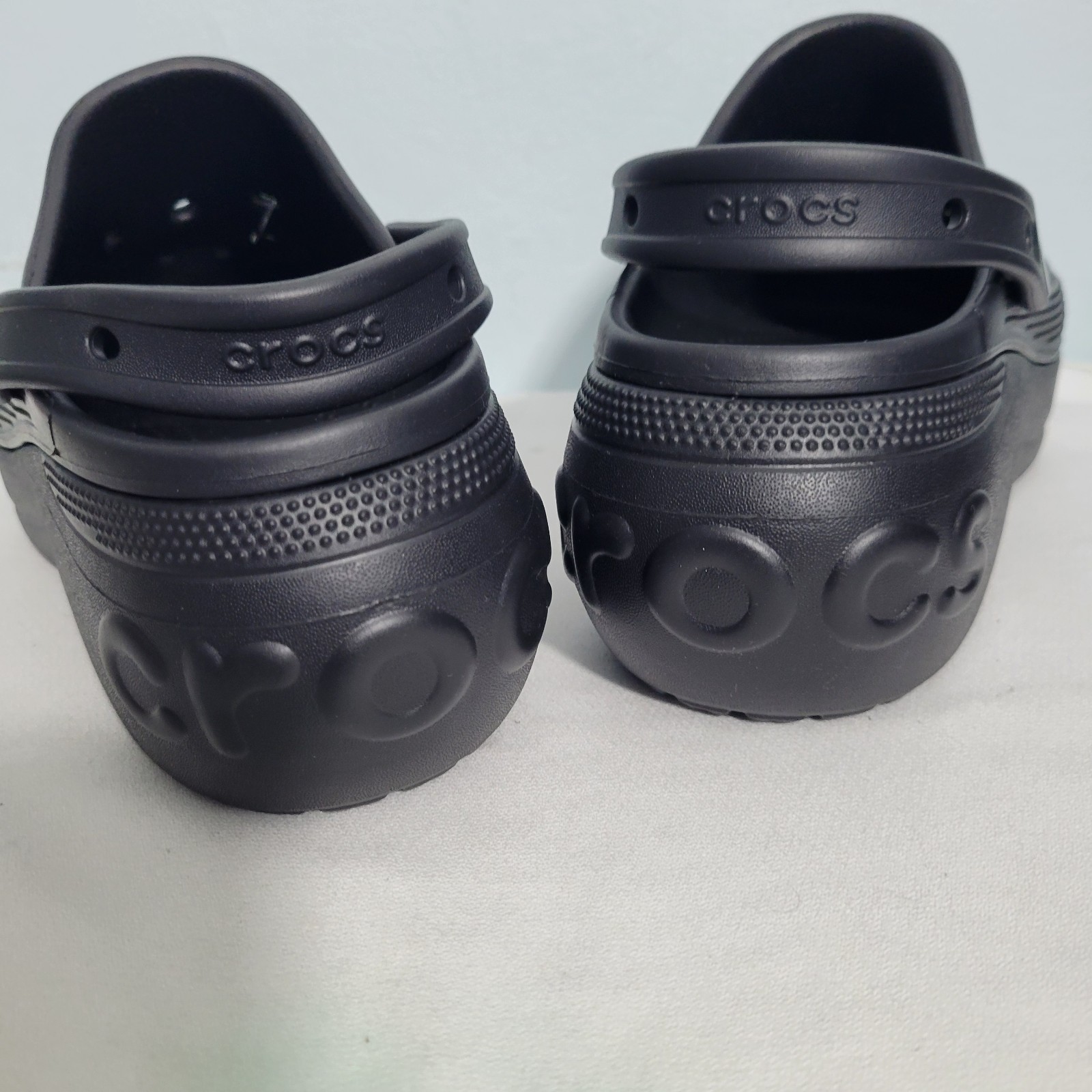 Crocs Bella Black Platform Clogs Size 11W/9M NEW 12426-2836