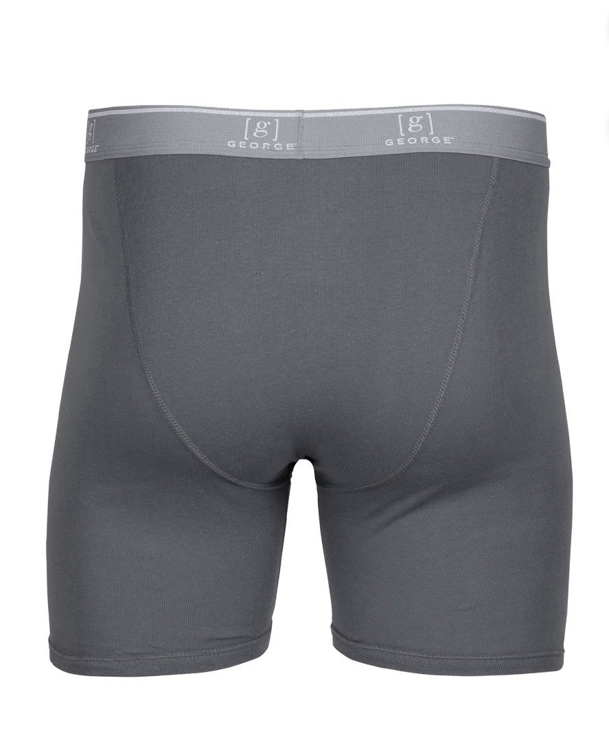 George Men’s Boxer Briefs 6 Pack Tagless Odor Control Moisture Wicking L