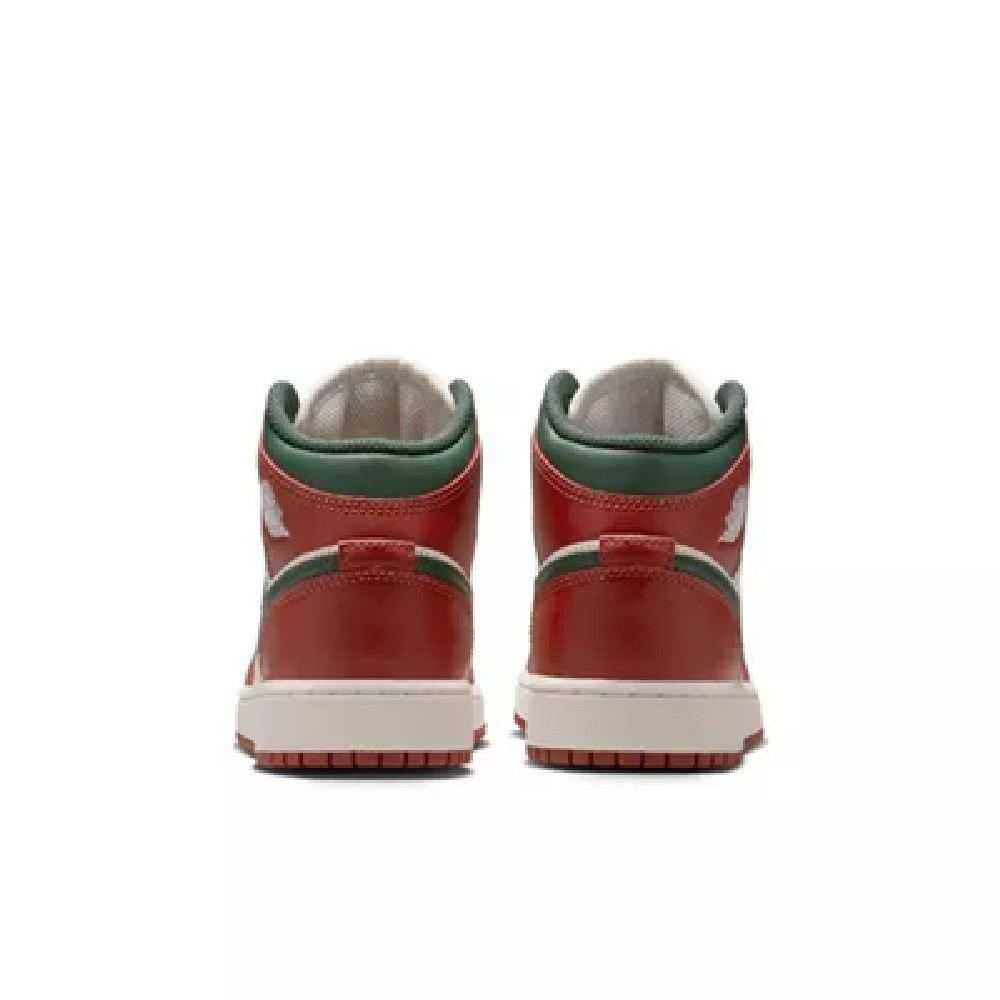 Big Kid’s Jordan 1 Mid Sail/Midnight Green (DQ8423 105)