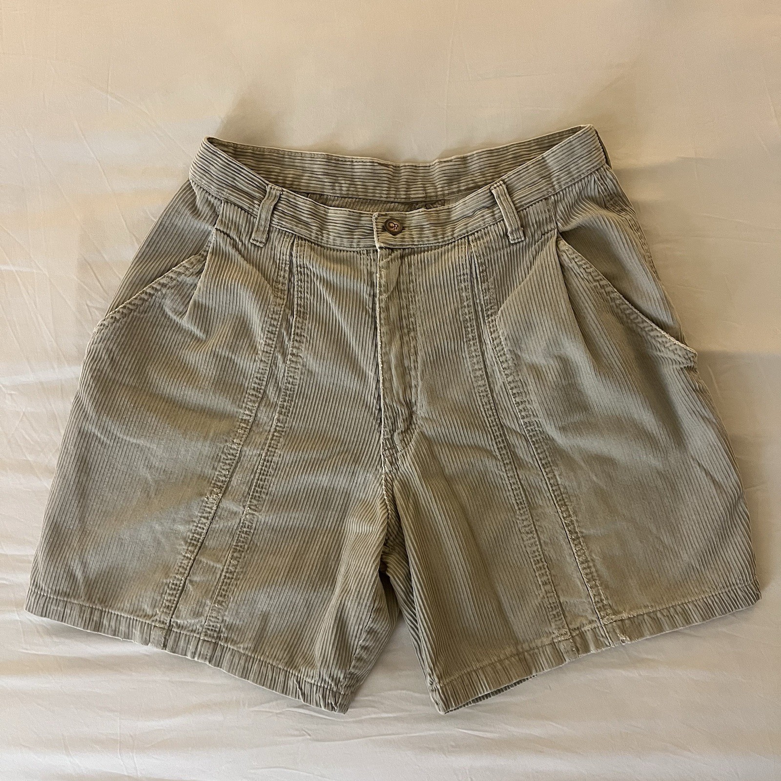 Ocean Pacific OP Men’s Vintage 70’s/80’s Corduroy Shorts Beige Tan Size 30 6.5”