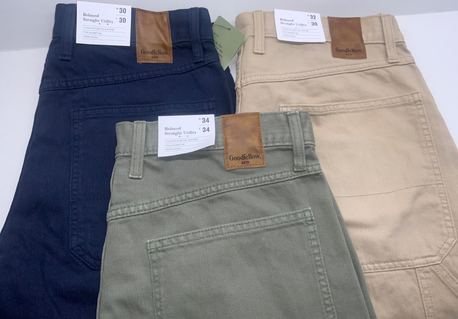 Men’s Vintage Relaxed Straight Fit Utility/Carpenter Pants Midweight Denim