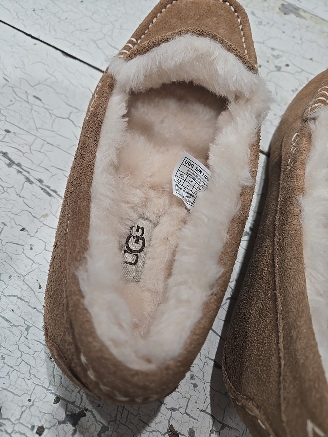 Ugh Ansley Slipper 1106878 W Women’s Chestnut Suede Size 7D-38