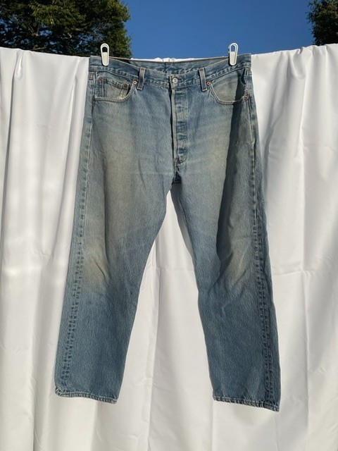 501xx Levi’s Men’s Jeans Straight Leg Button Fly Vintage 38×32