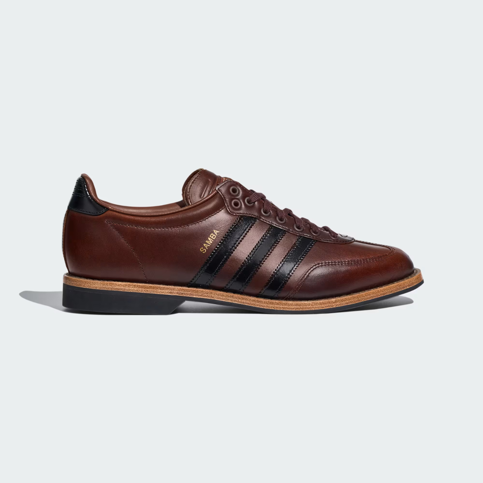 Adidas Originals SAMBA BOWLING in Brown and Black Leather Shoes