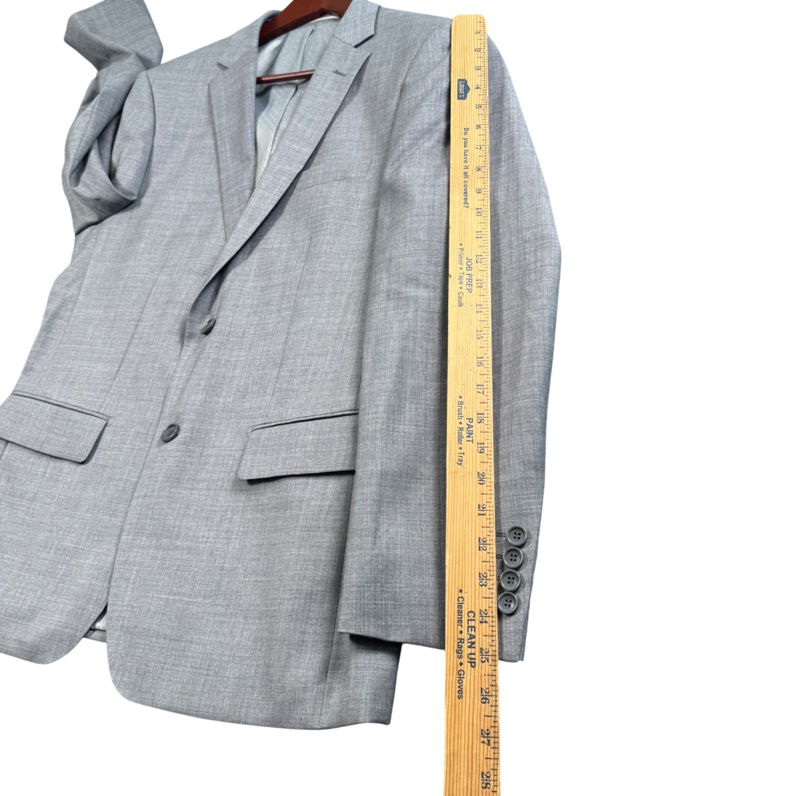 Rogue & Co Mens Gray Suit 40 Super 140s Virgin Wool 2 Button Modern Tailored