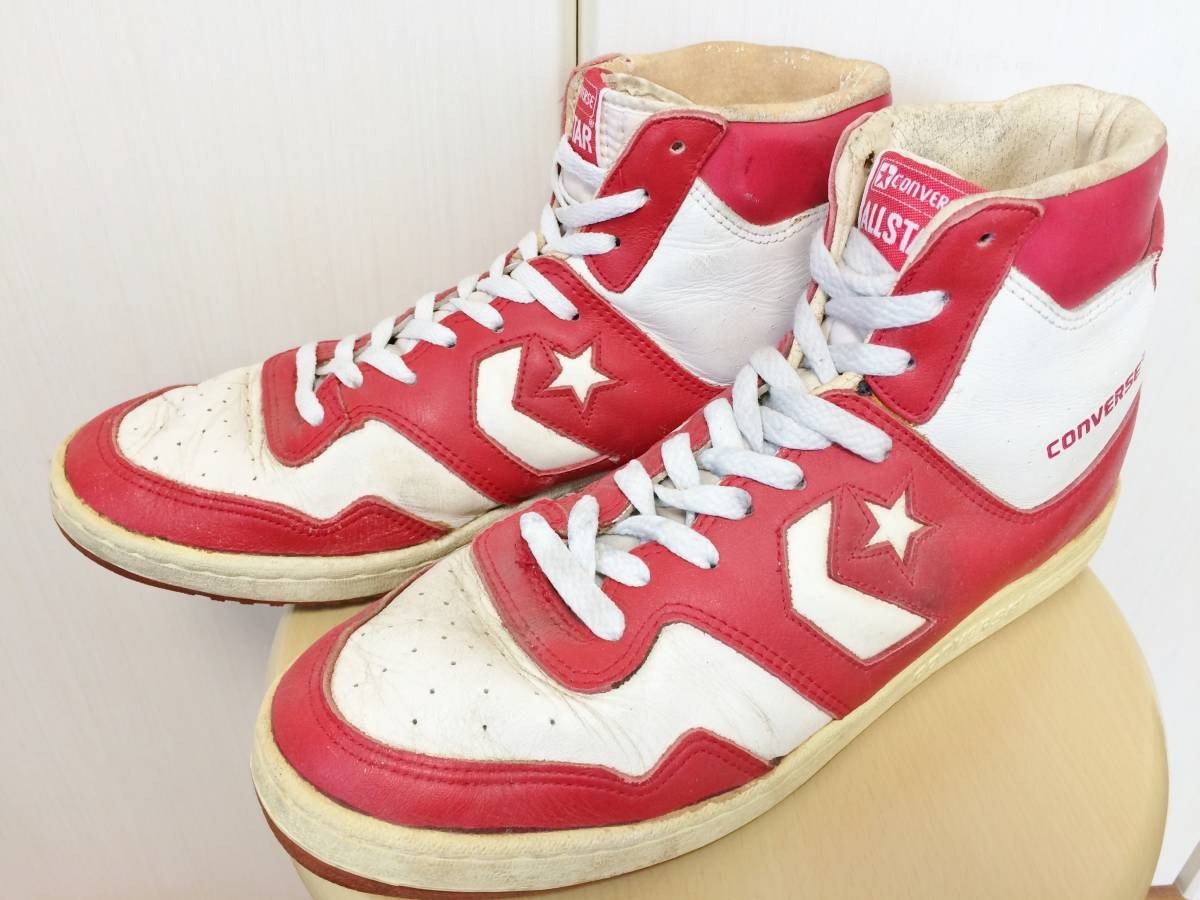 Converse 80s Vintage Sneakers WEAPON HI Red White Men’s Shoes