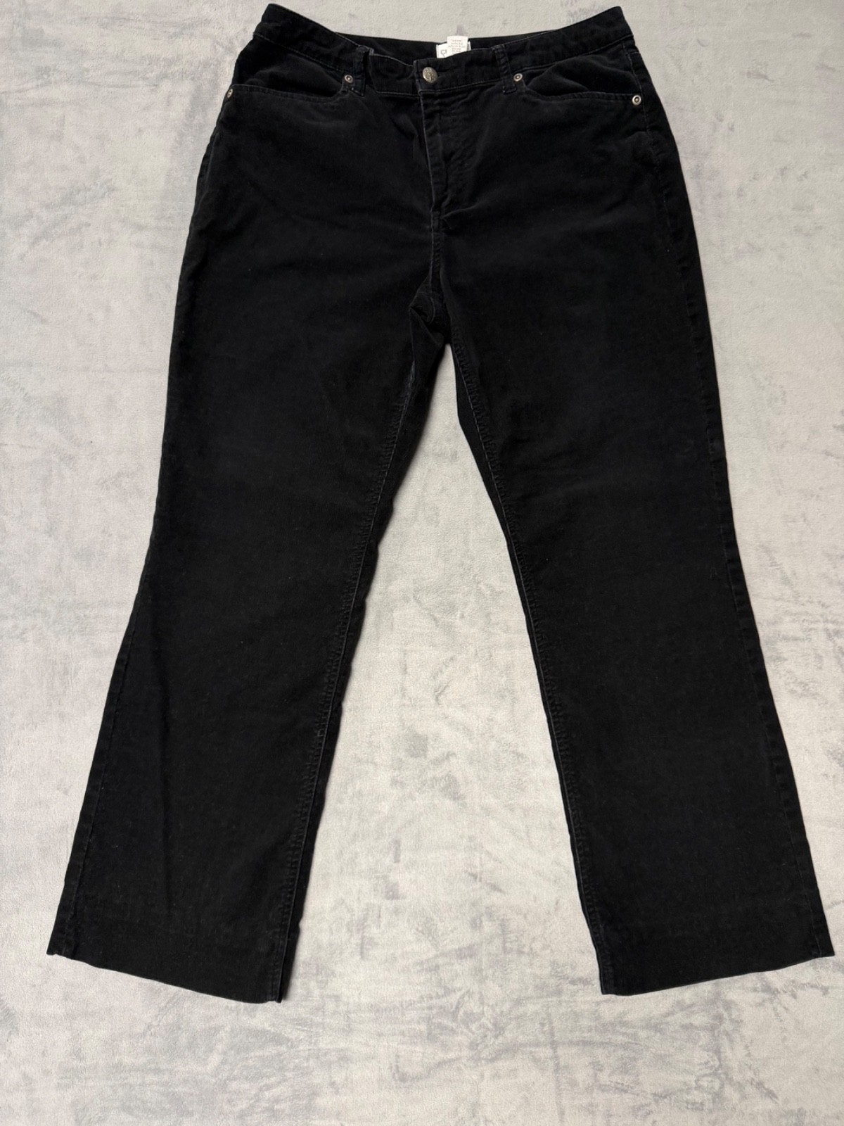 Chico’s Girlfriend Corduroy Straight Leg Pants Women’s Size 2 Reg Black or Navy