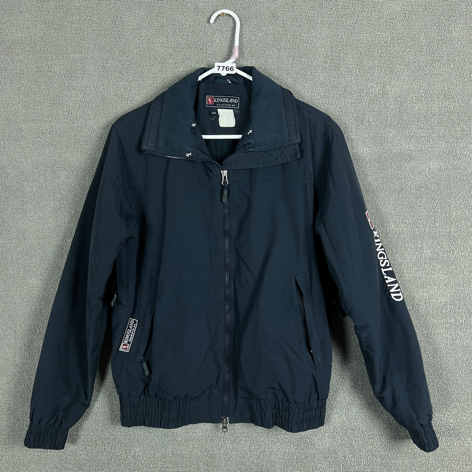 Kingsland Jacket Womens XXS Navy Bomber Thermolite Zip Off Sleeves Equestrian