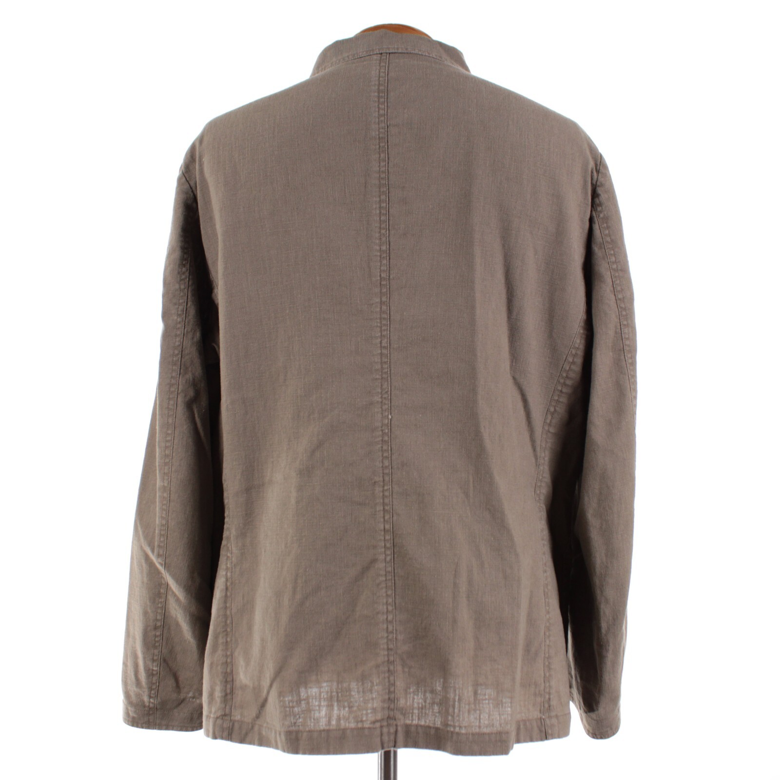 Waterville NWT 100% Linen Overshirt Size 58 (3XL US) Barret In Solid Brown