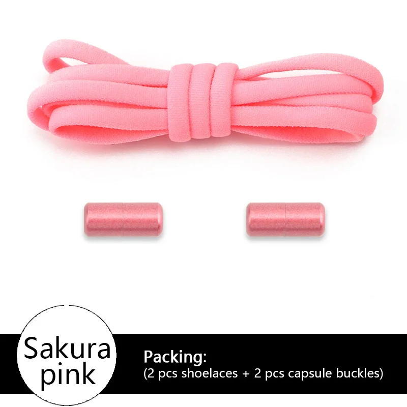NEW Colorful Options Elastic laces Sneakers No tie Shoelace for Sports Round Sho