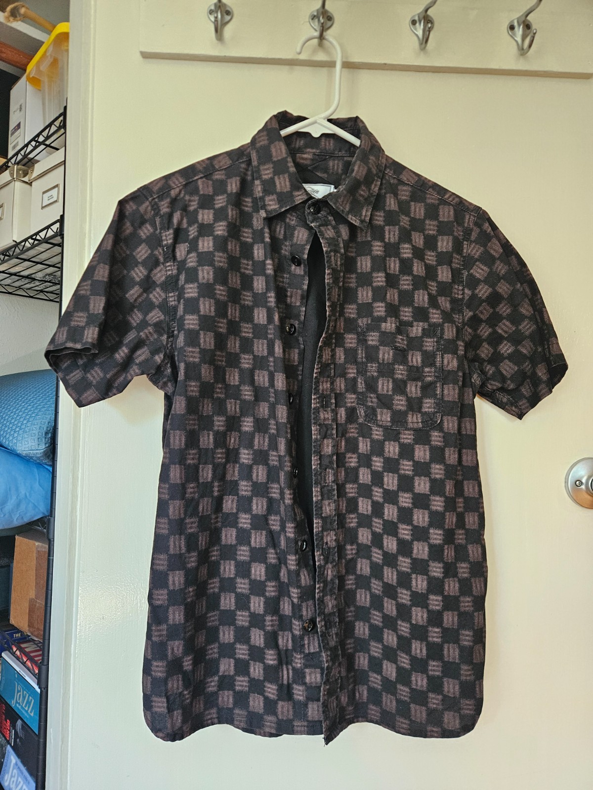 3sixteen Black Ise button up short-sleeve shirt – Size medium