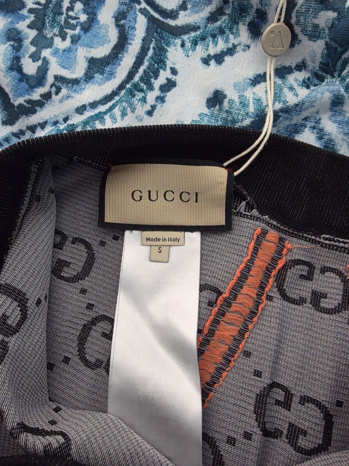 NEW Gucci GG Jacquard Jersey Leggings Black/Orange Women’s Size S Authentic