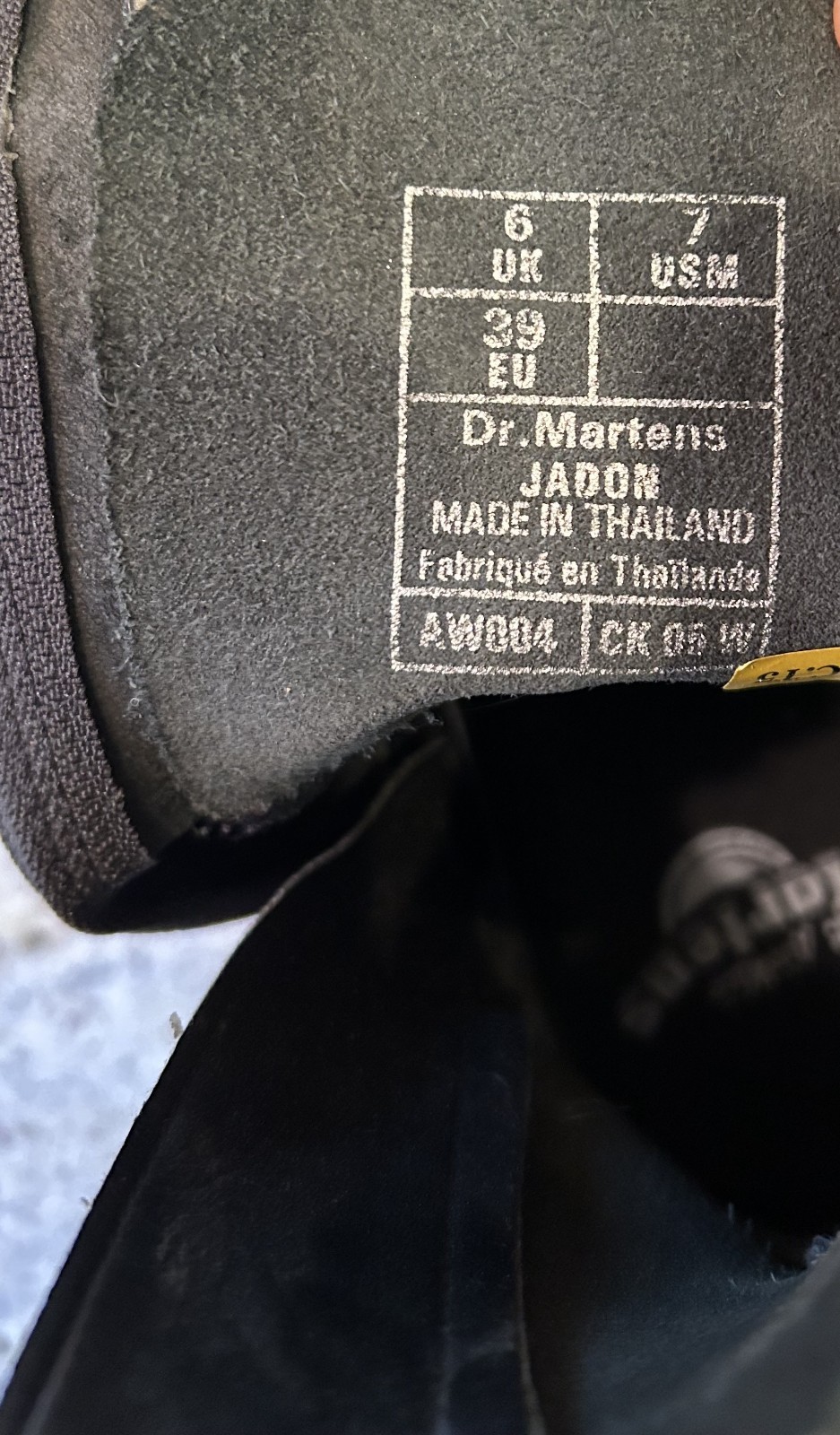 Doc Martens Jadon Air Wair 2″ Platform Black Zip Combat Boots EU Sz 39-M-7 / W-8