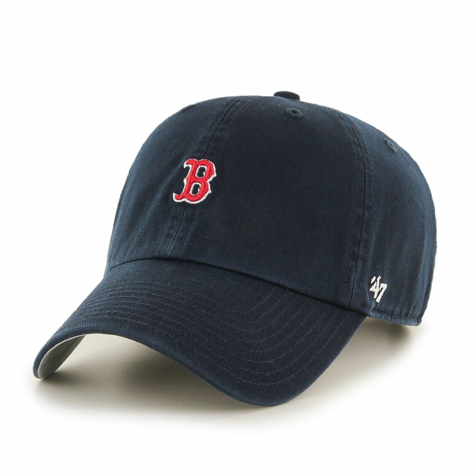 Mens 47 Brand Boston Red Sox Clean Up Strapback – Navy Blue (Small Logo)