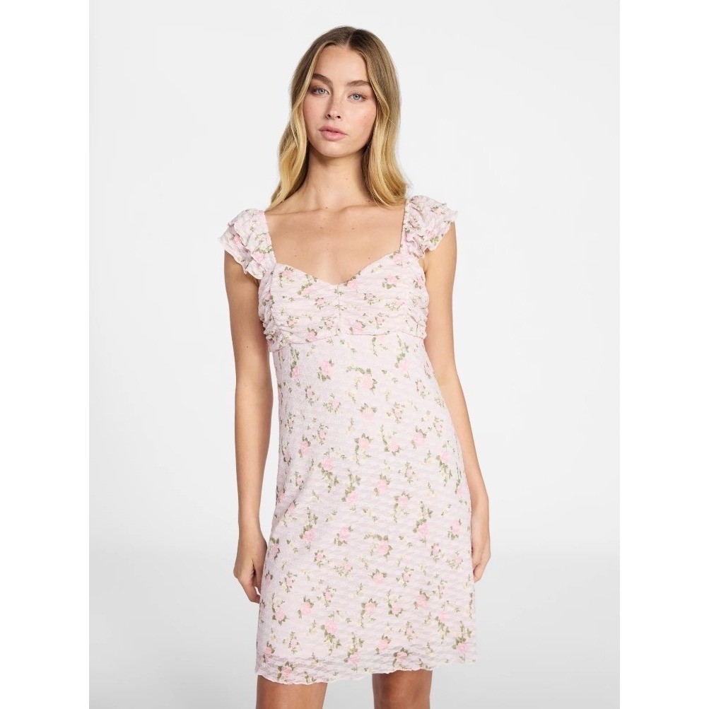 No Boundaries Double Ruffle Ruched Mini Dress, Women’s size XXL H-049