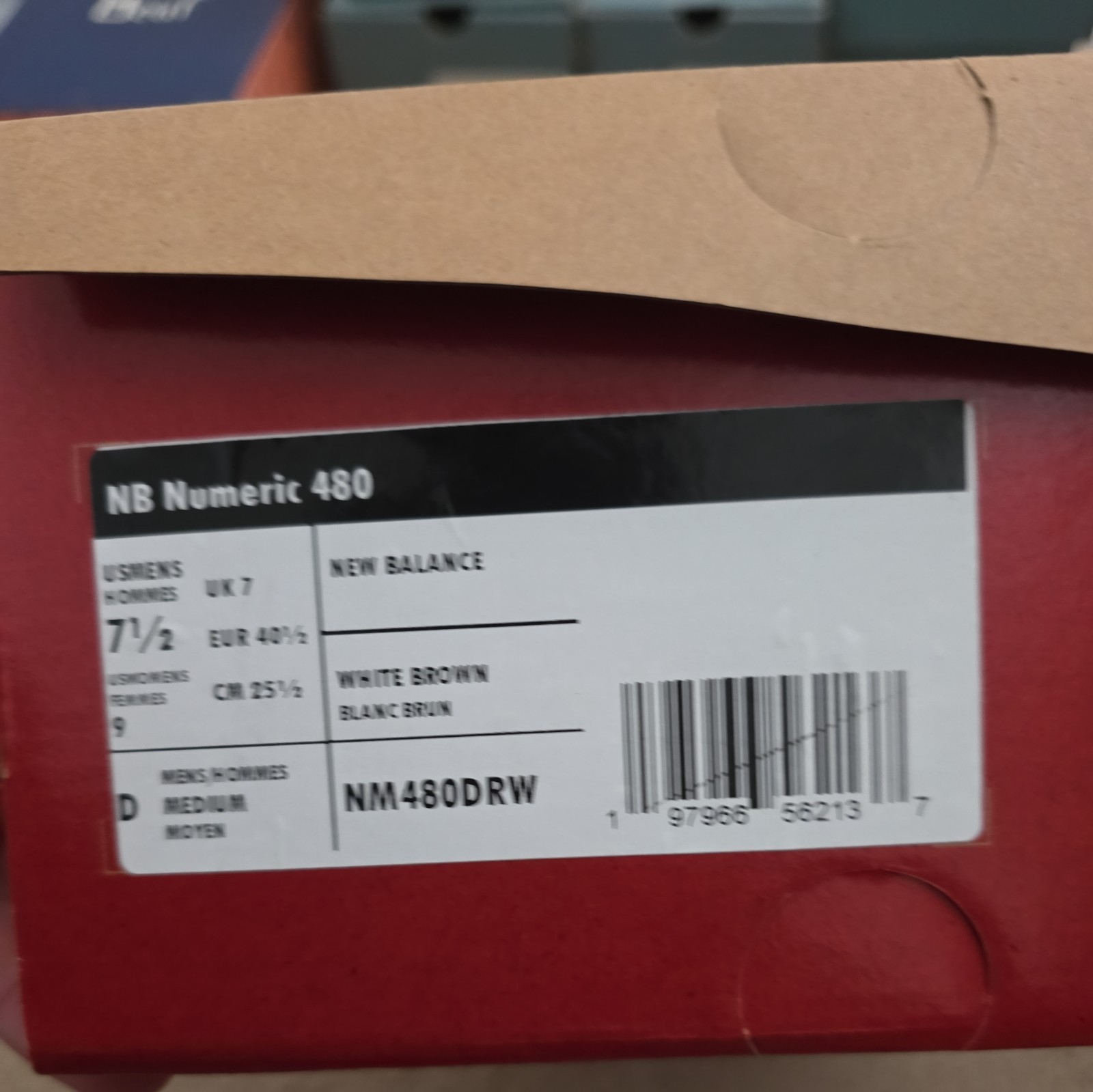 New Balance Numeric 480 Andrew Reynolds | Mens Size 7.5 | Sea Salt Gum Brown 🔥
