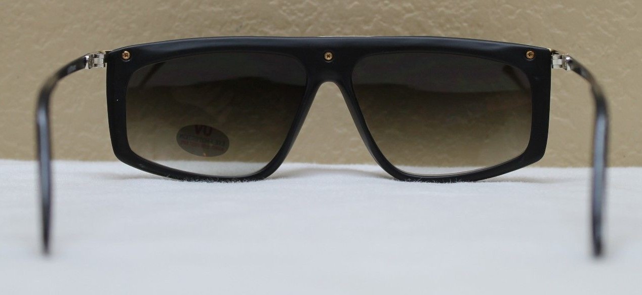 Retro Tortoise Shell Sunglasses rectangular gradient lens Black or Brown