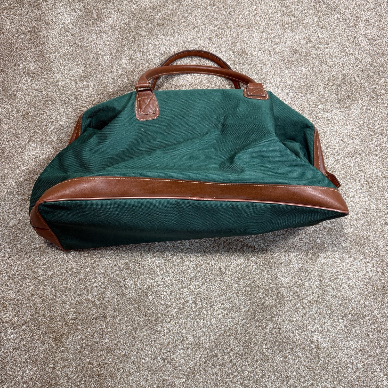 Vintage Polo Ralph Lauren Green Duffle Bag Weekend Travel Carry On Tote Suitcase