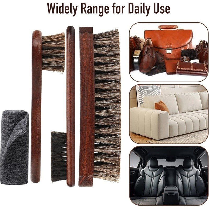 Professional Suede Leather Cleaner Kit Horse Hair Brush Shoe Care Travel Set New